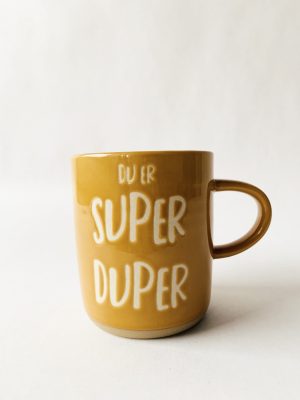 Krus h 9,5 cm "Du er super duper"