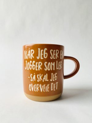 Krus h 9,5 cm "En jogger som ler"