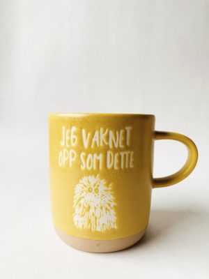 Krus h 9,5 cm "Jeg våknet opp som dette"