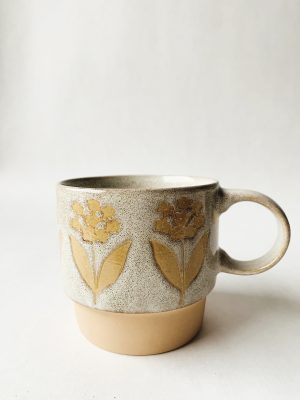 Krus retro Marie grå/natur