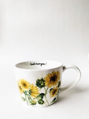 Krus 10x7,5 cm solsikke "God morgen"