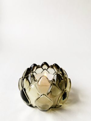 Lysglass artisjokk 8x5 cm grønn