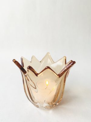 T-lysholder Nora 10x9 cm sennepsgul