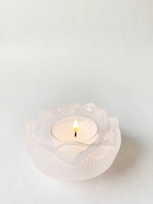 T-lysholder Julie 8x4 cm creme