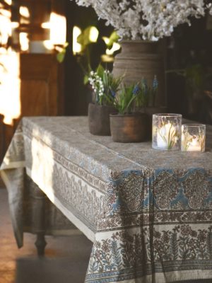 Duk Marie 140x240 cm rosa/blå 100% bomull