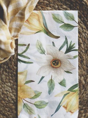 Serviett Påskeliljer 33x40 cm