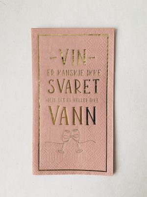 Serviett Vin er kanskje ikke svaret 33x40 cm
