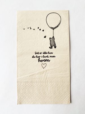 Serviett buffet "ikke hva du har men hvem"