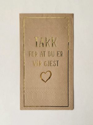 Serviett buffet "Takk for at du er vår gjest"